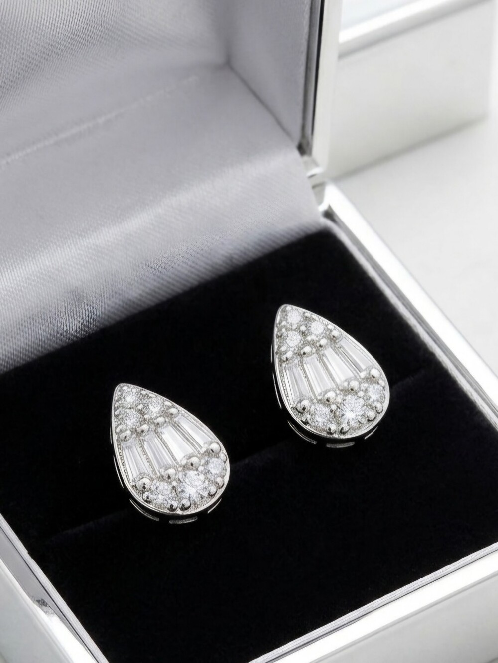 Dainty Water Drop CZ Earrings